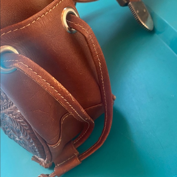 American West Western Cowgirl Brown Leather Embossed Shoulder Bag - Picture 11 of 11